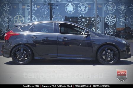 18x8.5 18x9.5 Simmons FR-1 Satin Black on FORD FOCUS