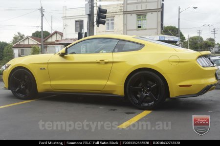 20x8.5 20x10 Simmons FR-C Full Satin Black on FORD MUSTANG