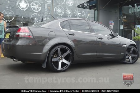 20x8.5 20x10 Simmons FR-C Black Tint NCT on HOLDEN COMMODORE VE