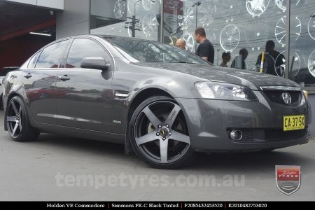 20x8.5 20x10 Simmons FR-C Black Tint NCT on HOLDEN COMMODORE VE