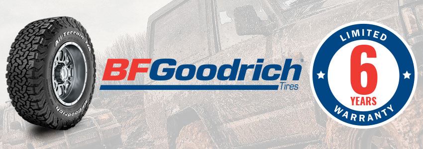 Tempe Tyres offers a warranty for the life of the original usable tread pattern or six years from the date of purchase on all BF Goodrich Tyres.