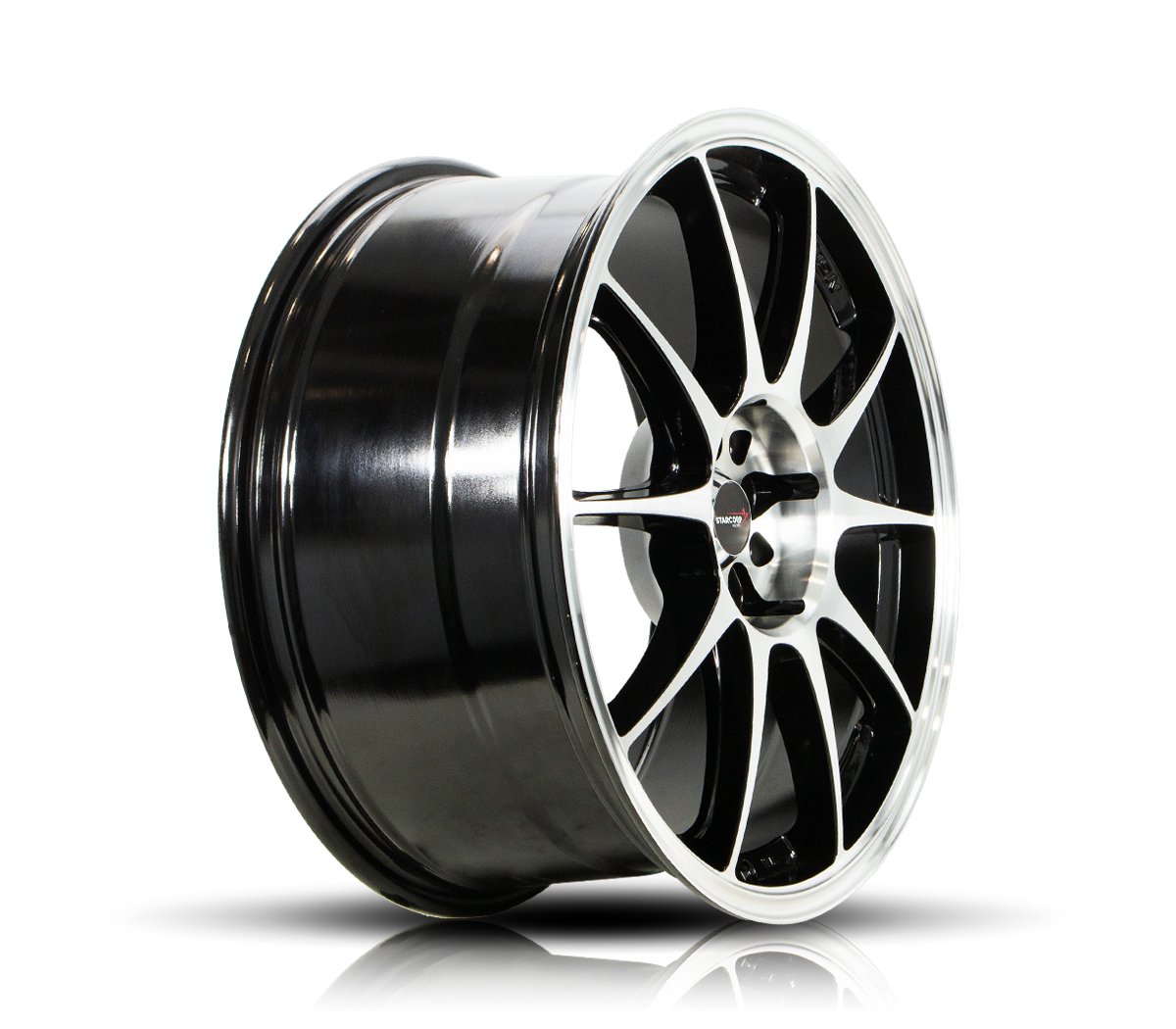 Starcorp Racing Wheels | LUNAR | Gloss Black with Machined Face