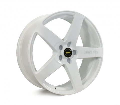 20x8.5 20x10 Simmons FR-C Full White NCT 5/108 P35 - Simmons Wheels