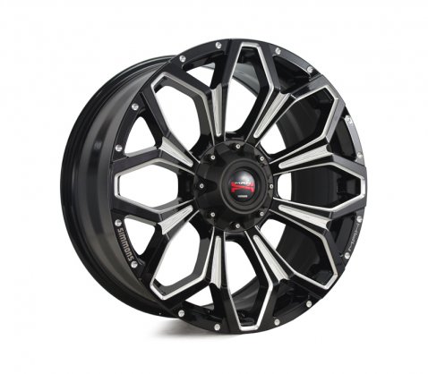 20x9.0 Simmons MAX X11 BKWAA 5/127 P20 - Simmons Wheels