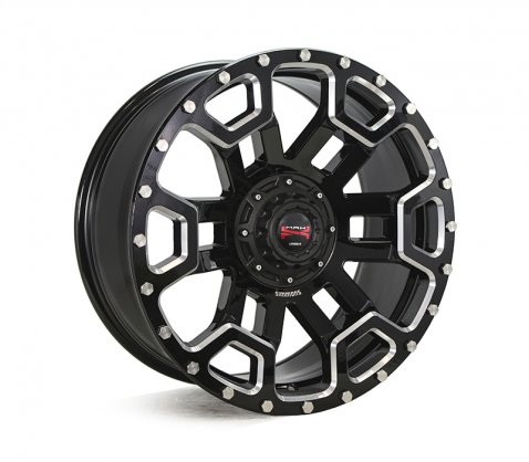 20x9.0 Simmons MAX X08 BKWS 5/127 P20 - Simmons Wheels