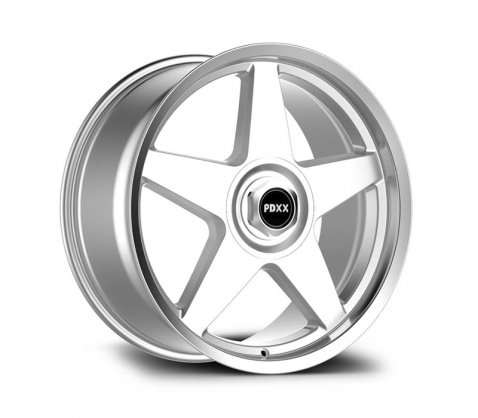 20x8.5 20x9.5 PDXX Cannon Machined Lip Silver - PDXX Wheels