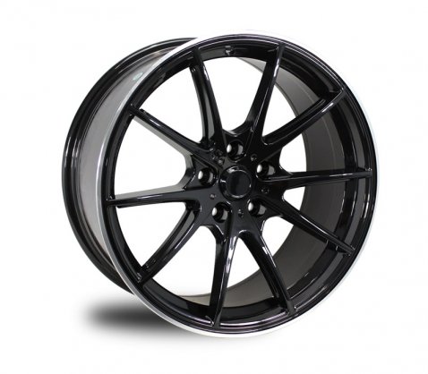 17x7.5 SC Racing LC1001 Black Machine Lip 5/114.3 P35