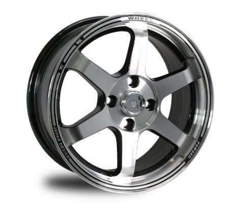 15x6.5 SC Racing 670 Black Machine Face