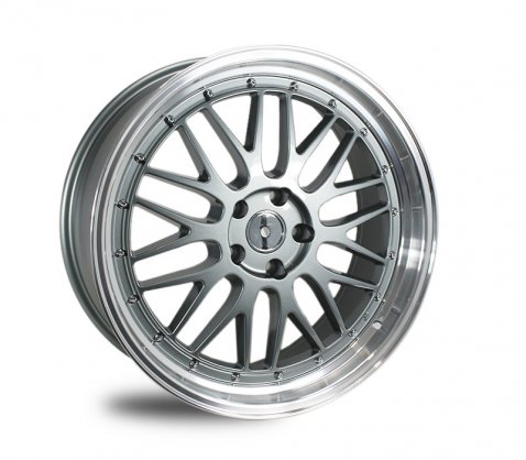 20x8.5 20x9.5 SC Racing LS542 Machined Lip Gun Metal 5/114.3 P35 - SC Racing Wheels