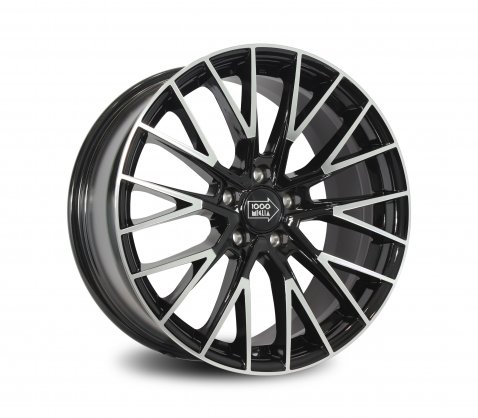 19x8.5 SC Racing 2102 Glossy Black with Machined Face 5/114.3 P42 - SC Racing Wheels