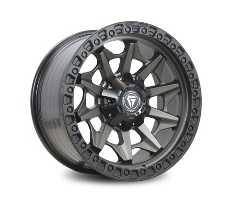 20x9.0 Grudge Offroad F1 Fury Matte Gunmetal with Black Bead Ring 6/139.7 P10 - Grudge Offroad Wheels