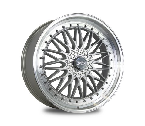 22x9.0 SC Racing CARBON Silver Machine Lip 5/114.3 P30 - SC Racing Wheels