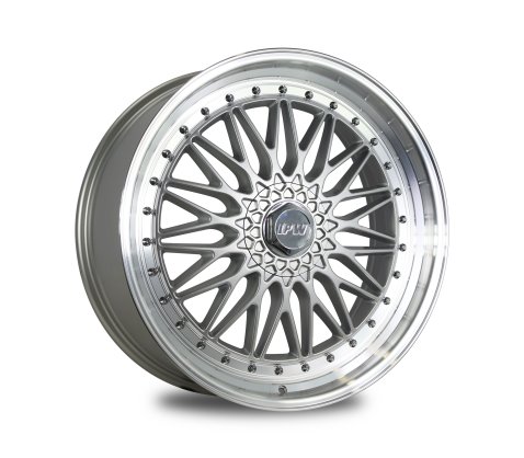 20x8.5 20x9.5 SC Racing Carbon Silver Machine Lip - SC Racing Wheels