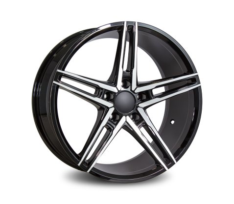 18x8.5 SC Racing TC02 Glossy Black Machined Face - SC Racing Wheels