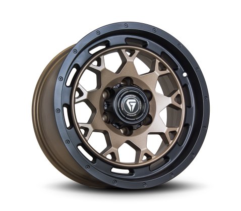 17x9.0 Grudge Offroad G08 Matt Bronze with Satin Black Ring - Grudge Offroad Wheels