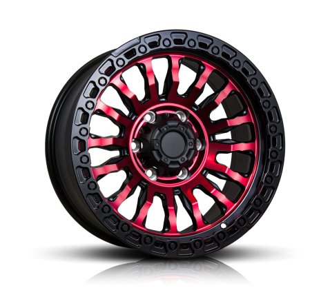 17x8.5 SC Racing 177210 Red Machined Face - SC Racing Wheels
