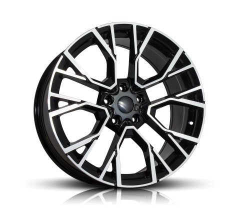 20x9.0 20x10.5 Style 7101 Black Machined Face