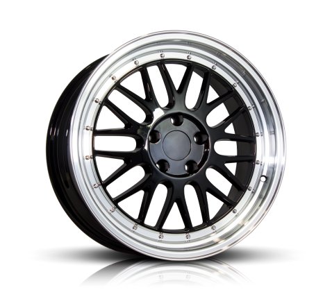 18x8.0 SC Racing 881 Black Machined Lip