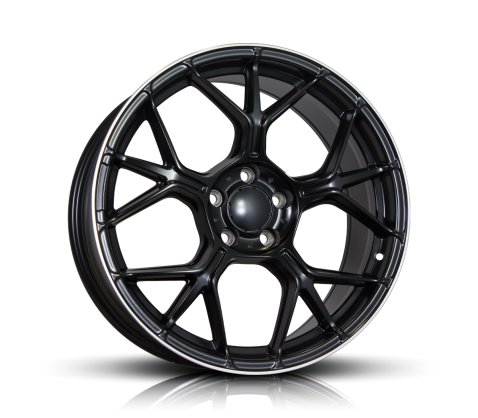 18x8.0 Style 8129 Satin Black Machined Lip