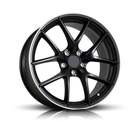 19x8.5 SC Racing 889 Satin Black Machined Lip