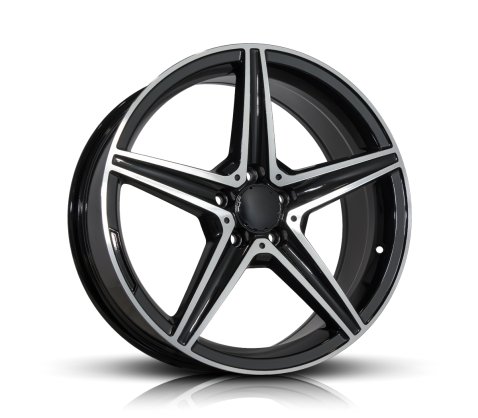 19x8.0 SC Racing 843 Black Machined Face