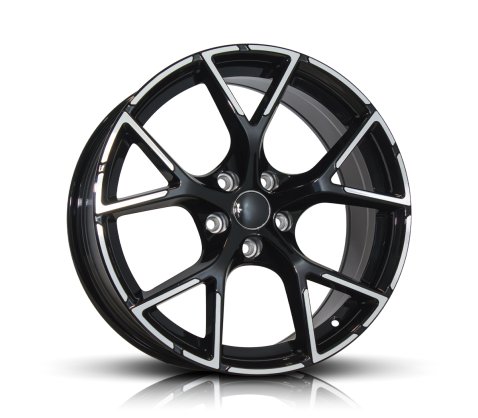 18x8.0 Style H3491F Black Machined - Style By AU