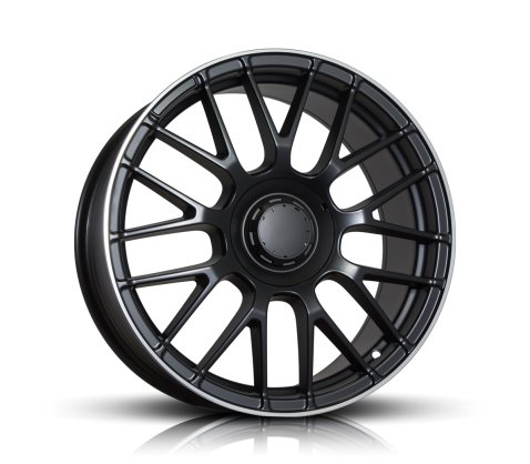 18x8.0 Style 842 Matt Black Machined Lip