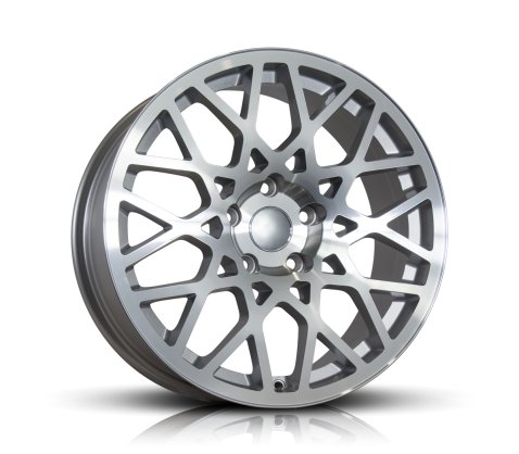 17x8.0 SC Racing 1384 Silver Machine Face
