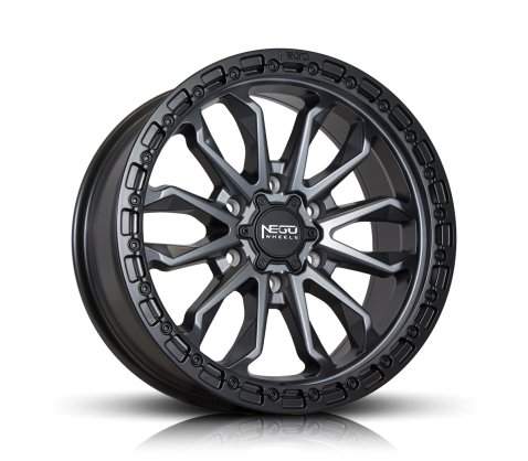 18x8.5 SC Racing N09 Matte Gunmetal Black Lip