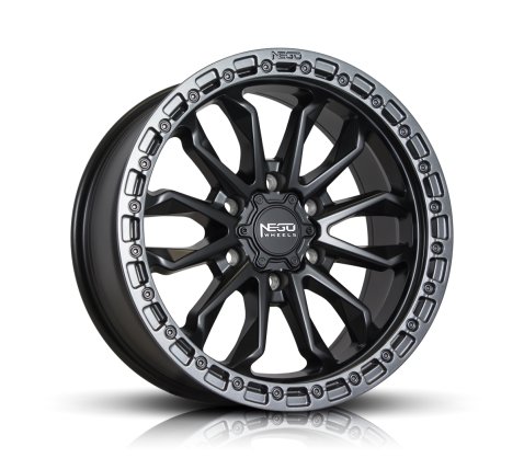 18x8.5 SC Racing N09 Satin Black with Matte Gunmetal Lip