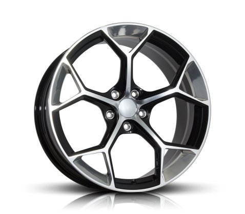 19x8.5 SC Racing 6132F Gloss Black Polished