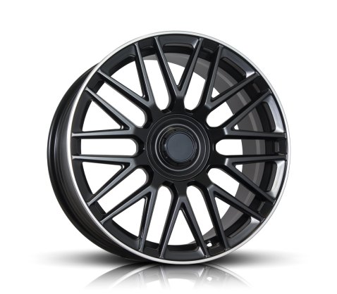 18x8.5 Style 8123F Matt Black Machined Lip