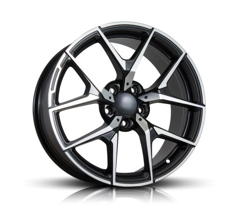 18x8.5 Style 838 Matte Black Machine Face