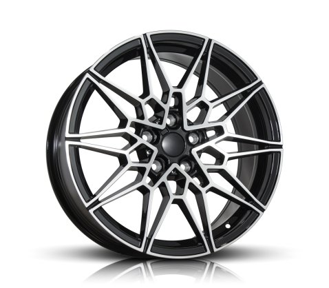 19x8.0 Style 7105 Black Machine Face