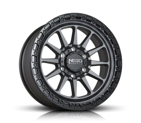 18x8.5 SC Racing N07 Matte Gunmetal plus Matte Black Lip - SC Racing Wheels