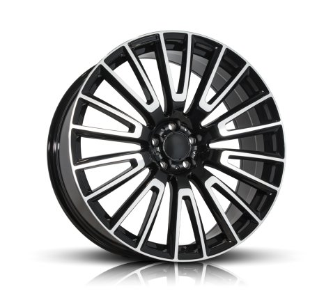 22x9.0 SC Racing 8131 Black Machine Face - SC Racing Wheels