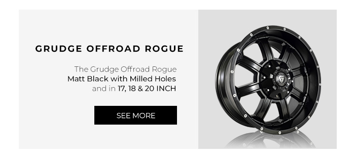 Grudge Offroad ROGUE Matt Black with Milled Holes