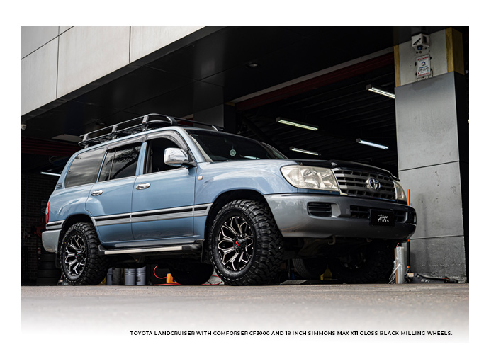 vToyota Landruiser with 18 INCH Simmons MAX X11 Wheels